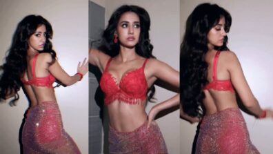 Watch: Disha Patani Grabs Eyeballs In A Red Bralette And Sequined Skirt, Mouni Roy Calls ‘My Baby’