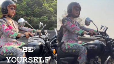 Watch: Divyanka Tripathi turns ‘badass babe’, spotted riding swanky Royal Enfield bike