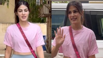 Watch: Rhea Chakraborty’s workout swag in pink top and joggers is delightful