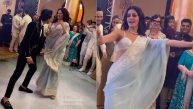 Wow: Ananya Panday grooves to ‘Saat Samundar Paar’ in gorgeous embellished saree, video sets internet on fire