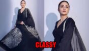 Amruta Khanvilkar Looks Breathtaking Classy In Black Anarkali Dress, See Photos