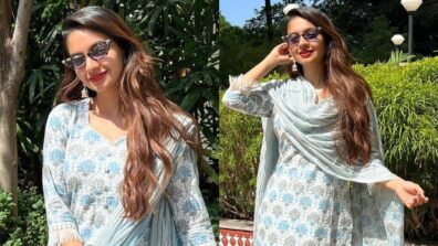 Anushka Sen, sky blue ethnic wear and sunglasses, a visual delight