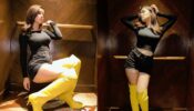 Avneet Kaur goes bold and beautiful in backless black outfit, yellow knee-length boots grab attention