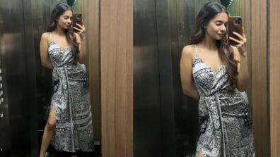 Baal Veer fame Anushka Sen looks summer ready in high-thigh slit dress