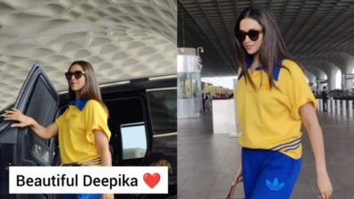 Deepika Padukone turns minion, rocks stunning yellow baggy tshirt and blue trouser style