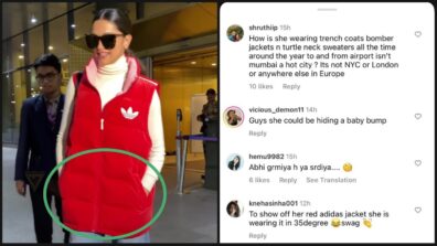 Deepika Padukone wears bomber jacket in 35 degree temperature in Mumbai, netizen says, “she could be hiding a baby bump”