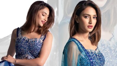 Erica Fernandes feels ‘blue-tiful’ in blue shimmery lehenga, we love it