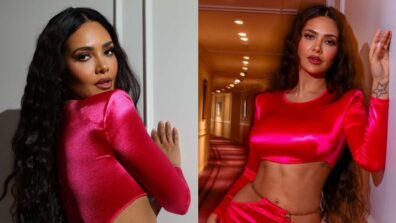 Esha Gupta flaunts chiseled abs and stomach in pink velvet dress, (unseen pics alert)