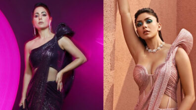 Fashion Faceoff: Mrunal Thakur VS Hina Khan: Who Is Queen In Shimmery Indo-western Saree