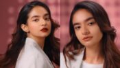 From red cherry lipstick to open hair swag, Anushka Sen’s pantsuit swag is on point