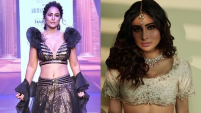 Gorgeous: Mouni Roy and Hina Khan exude royal glam in designer couture, here’s how