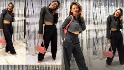 Hansika Motwani cuts a casual case in black casuals