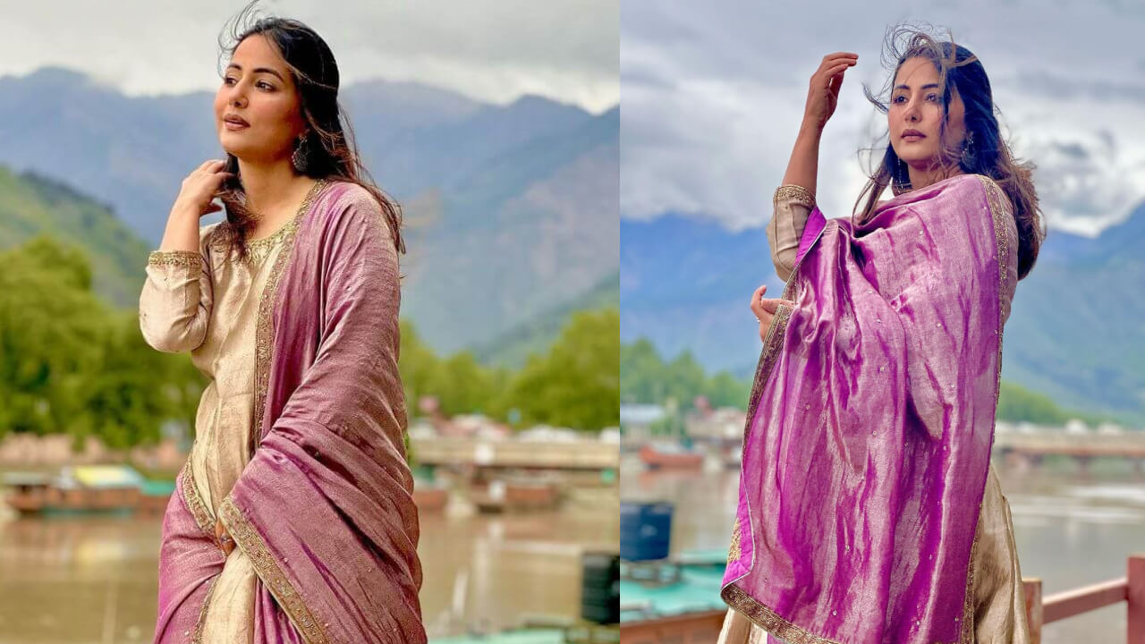 Hina Khan Turns 'Kashmir Ki Kali' In Metallic Anarkali, Celebrates Eid 800038