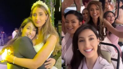 How Cute: Nora Fatehi shares vlog of in-flight experience, attends wedding of BFF