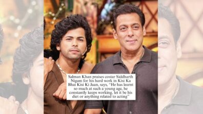 “I was stunned by seeing him do different exercises in the gym”, Salman Khan on Kisi Ka Bhai Kisi Ki Jaan Siddharth Nigam’s fitness