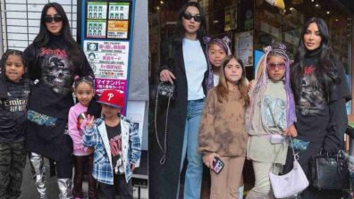 In Pics: Kim Kardashian Takes Her Childrens To Hedgehog Cafe In Japan