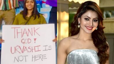 IPL 2023: Urvashi Rautela reacts to a girl holding a placard that says ‘Thank God Urvashi Is Not Here’