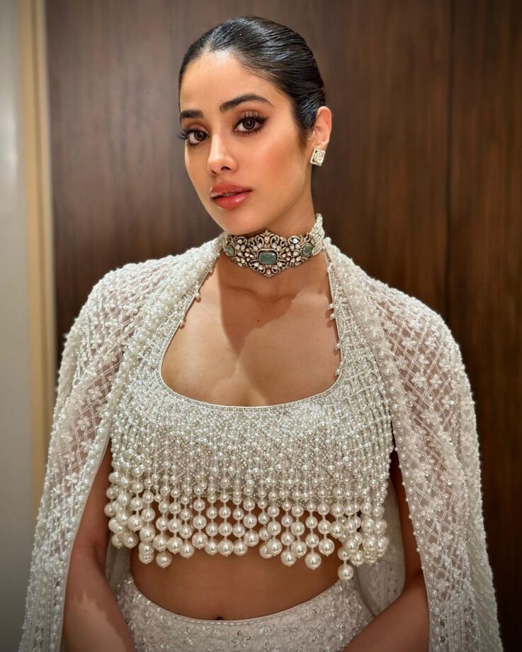 Janhvi Kapoor Looks Angelic In White Pearl-Embellished Lehenga And Gives Major Fashion Cues - 1