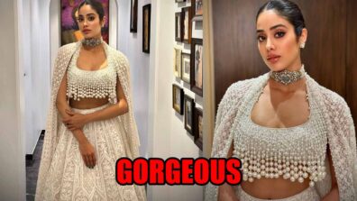 Janhvi Kapoor Looks Angelic In White Pearl-Embellished Lehenga And Gives Major Fashion Cues