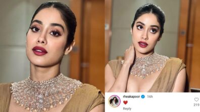 Janhvi Kapoor Looks Regal In Indo-western Saree, Rhea Kapoor Loves It