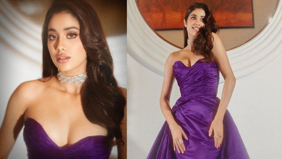 Janhvi Kapoor Turns Cinderella In Purple Strapless Gown, Orhan Awatramani Says' Hiiii" 802238