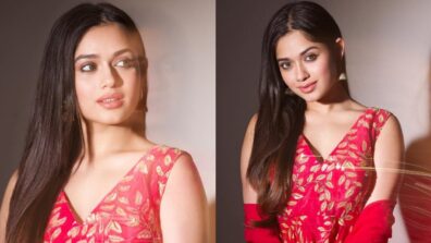 Jannat Zubair Rahmani is ‘teekhi mirchi’ personified in red v-neck lehenga, see pics