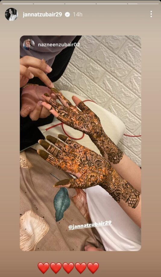 Jannat Zubair's Amazing Mehendi Style Gives Us New Festive Goals; Check Here 800105