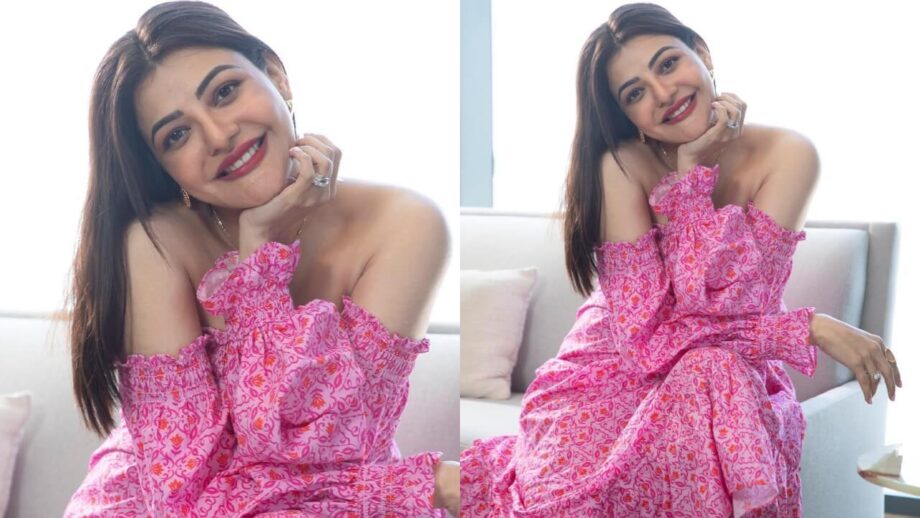 Kajal Aggarwal ups the summer vibe in floral pink dress 801632