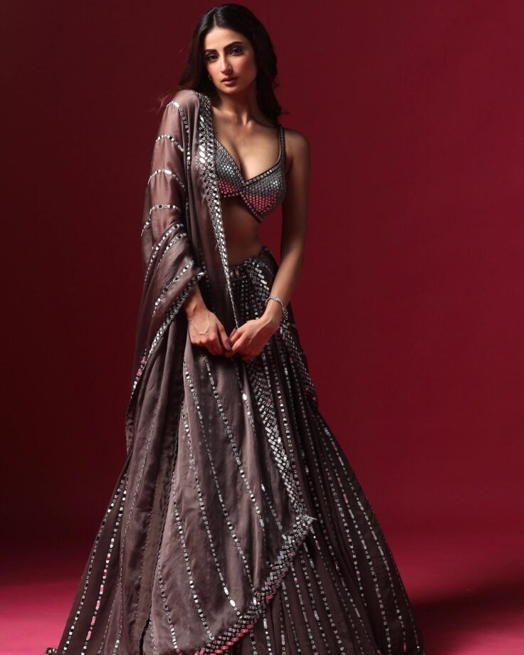 KKBKKJ: Palak Tiwari takes over internet by storm, looks gorgeous in silver shimmery deep-neck lehenga 801266