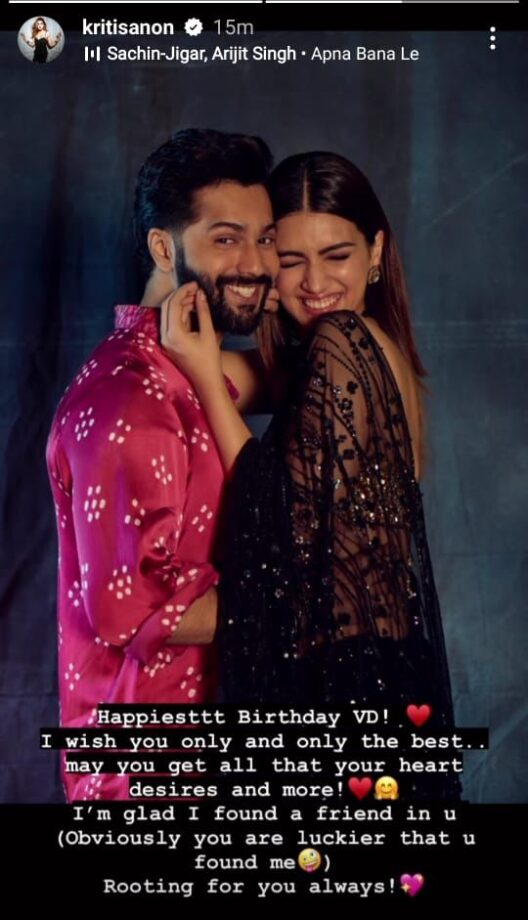 Kriti Sanon is a vision in white, shares hilarious birthday wish for Varun Dhawan 800748