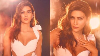 Kriti Sanon’s charm is undeniably grand in this white cutout bodycon