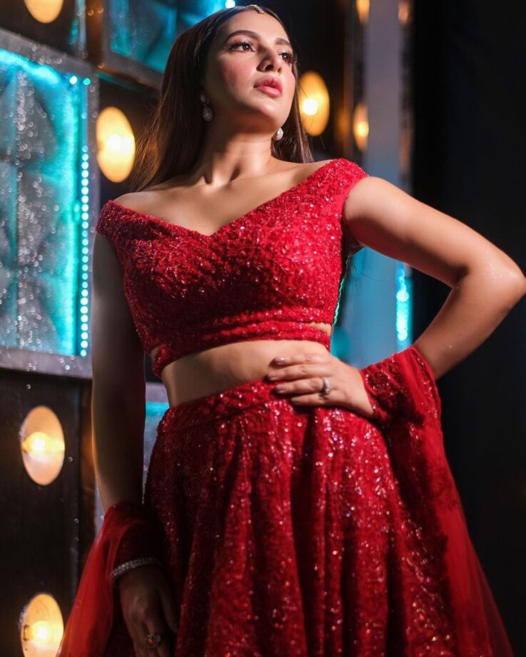 Subhashree Ganguly Looks Royal In Red Embellished Lehenga, See Photos - 1