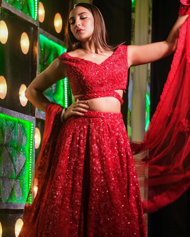 Subhashree Ganguly Looks Royal In Red Embellished Lehenga, See Photos - 0