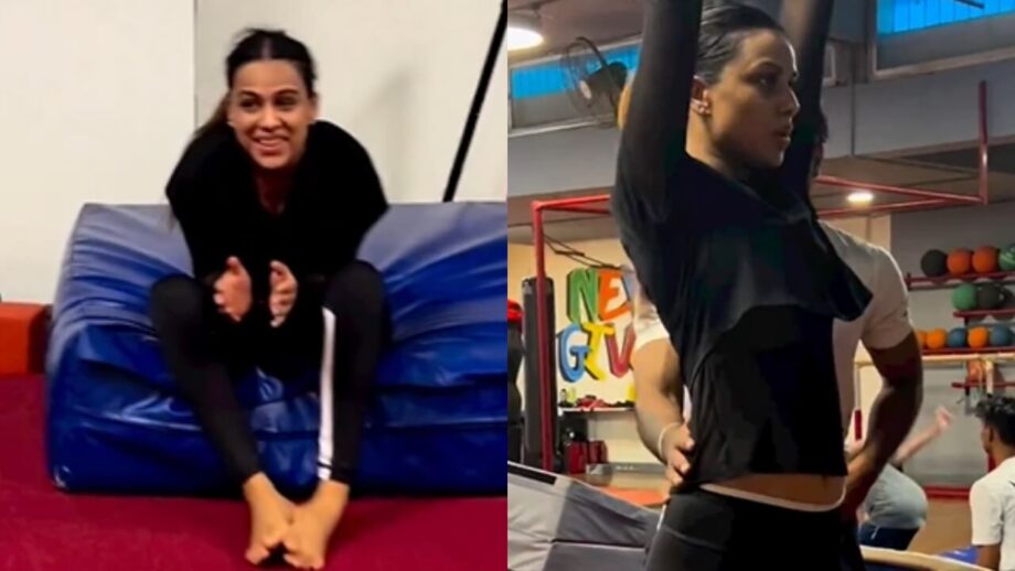 Nia Sharma's unbelievable backflip gets reaction from 'Jamai Raja' co-star Ravi Dubey 795178