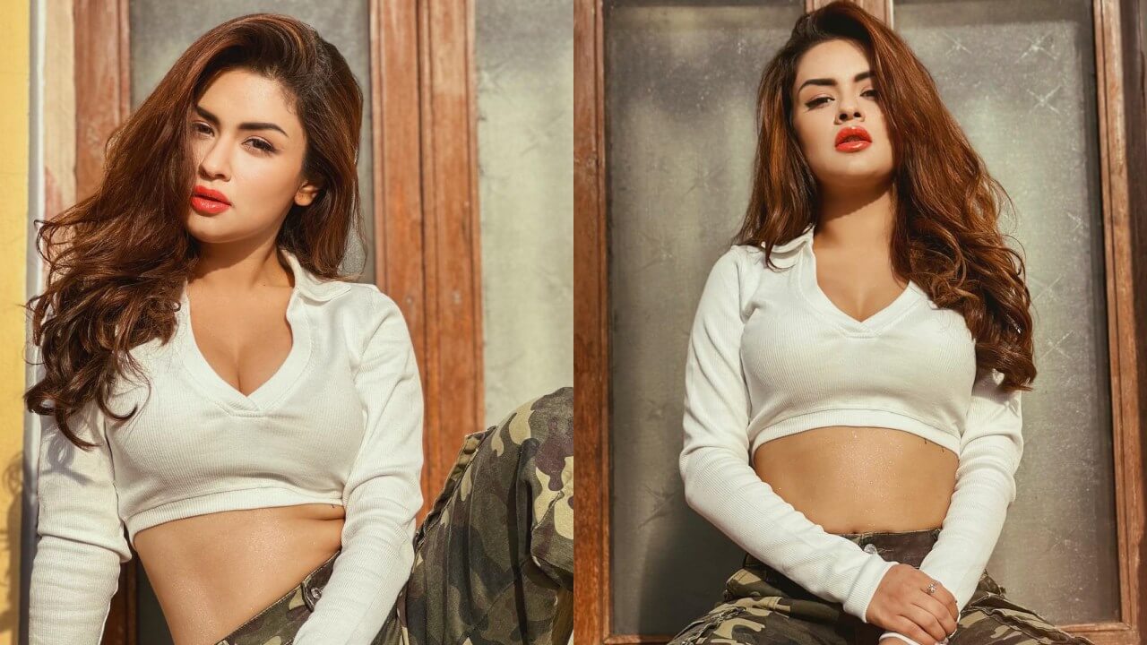 Red Lipstick Vibe: Avneet Kaur slays in white full-sleeve crop top and military trousers, fans in love 794481