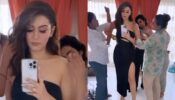 ROFL: Hansika Motwani looks drop-dead gorgeous in black slit one-shoulder outfit, see BTS video