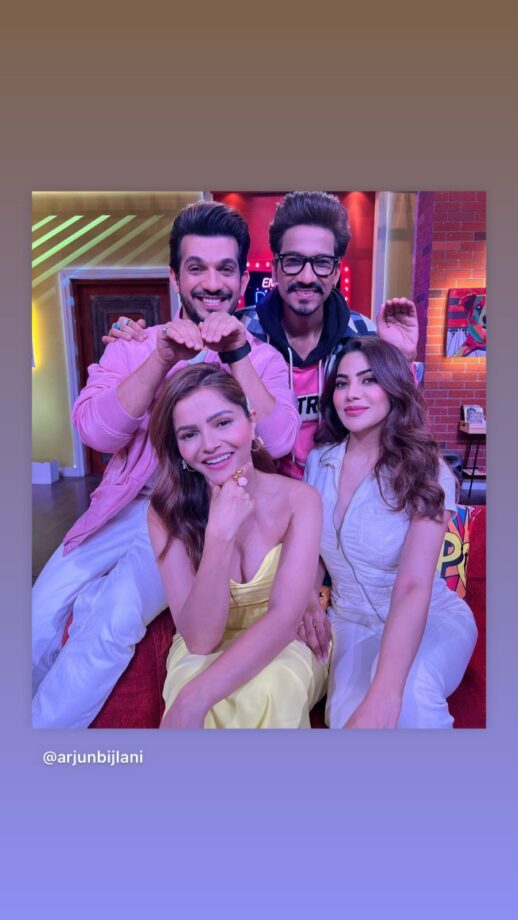 Rubina Dilaik goofs up with Nikki Tamboli and Pratik Sehajpal, pics viral 796733