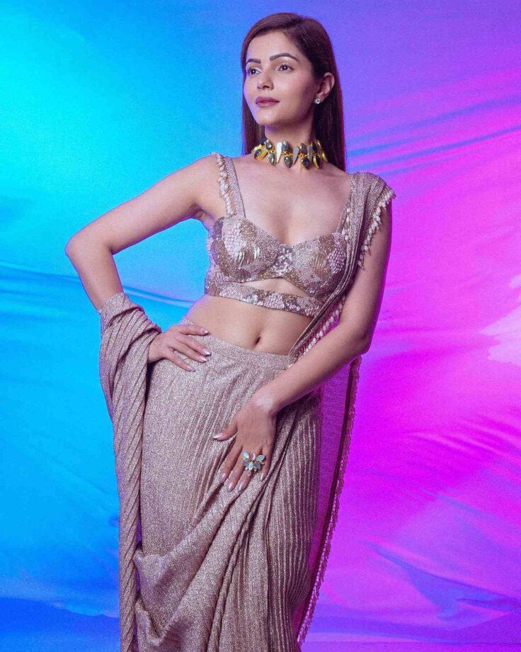 Rubina Dilaik outshines in glittery pre-draped saree, pics inside 797560