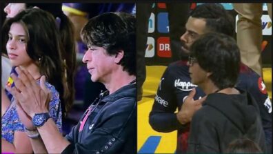 Shah Rukh and Suhana Khan cheer for KKR in game Vs RCB, actor teaches ‘Jhoome Jo Pathaan’ step to Virat Kohli