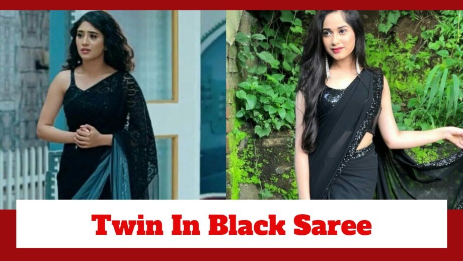 Shivangi Joshi And Jannat Zubair Twin In Black Saree Glow; Check Here 798746