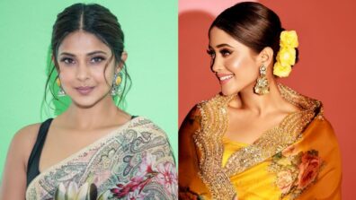 Shivangi Joshi, Jennifer Winget, shimmery saree and gajra, what a delight