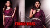 Sonalee Kulkarni Looks Ethereal In Her Wine Color Saree, Giving Us Major Ethnic Vibes