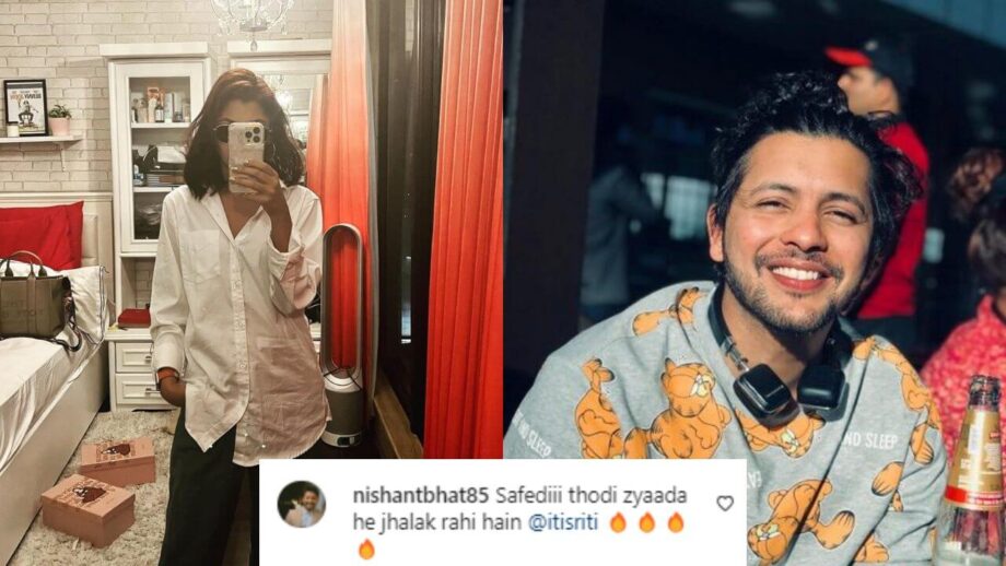 Sriti Jha shares mirror selfie in white, Nishant Bhat says, "safedi thodi..." 793420