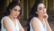 Surbhi Jyoti is a vision in halter neck white ruched top, we are crushing