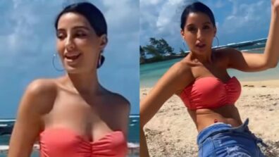 Viral: Nora Fatehi, strapless bralette and beach dance