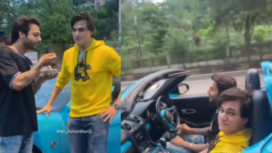 Watch: YRKKH’s Mohsin Khan and Stebin Ride enjoy Porsche sports car drive in Mumbai, video goes viral