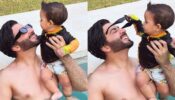 Adorable: Dheeraj Dhoopar gets all awe of his son in swimming pool