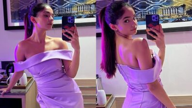 Anushka Sen looks preppy in lilac bodycon dress, see pics