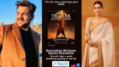 Ashish Chanchlani reacts to Adipurush trailer, Kriti Sanon responds