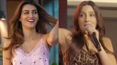 Bolly Buzz: Kriti Sanon’s many happy moods and expressions, Nora Fatehi sizzles with incredible singing performance